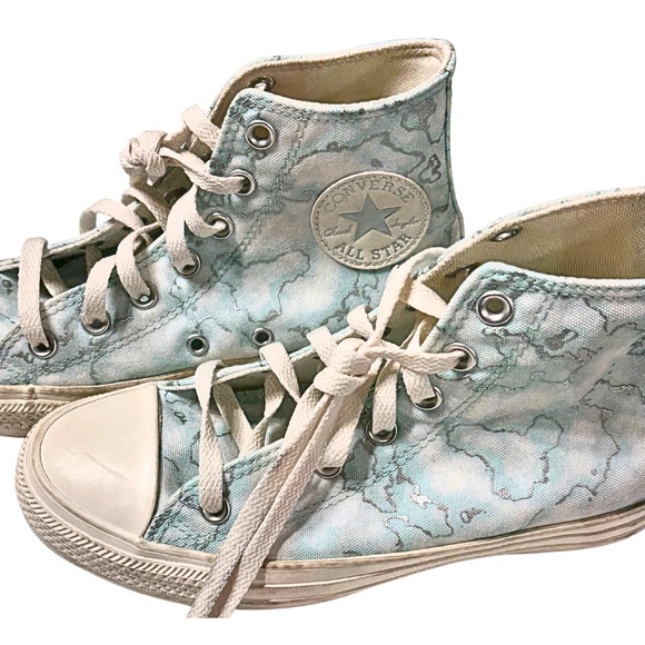 CONVERSE High Top Sneakers Chuck Taylor All Star Light Blue White Womens SZ 7 - Picture 3 of 11